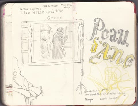 Black and Green Peau d'Ane